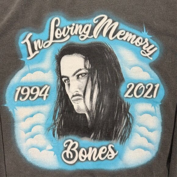 Team Sesh Bones "In Loving Memory" Graphic Crewneck Sweatshirt Merch Grey Large - Picture 4 of 8